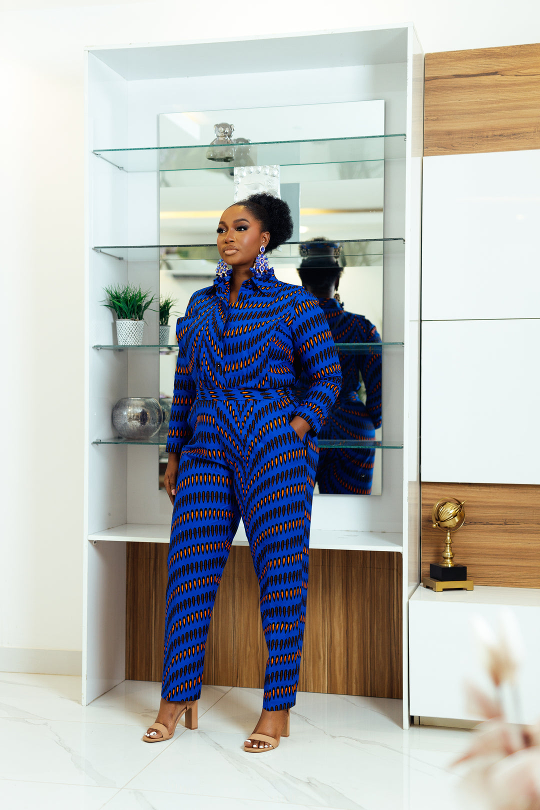 Nala African Print Crop Top and Pants Set