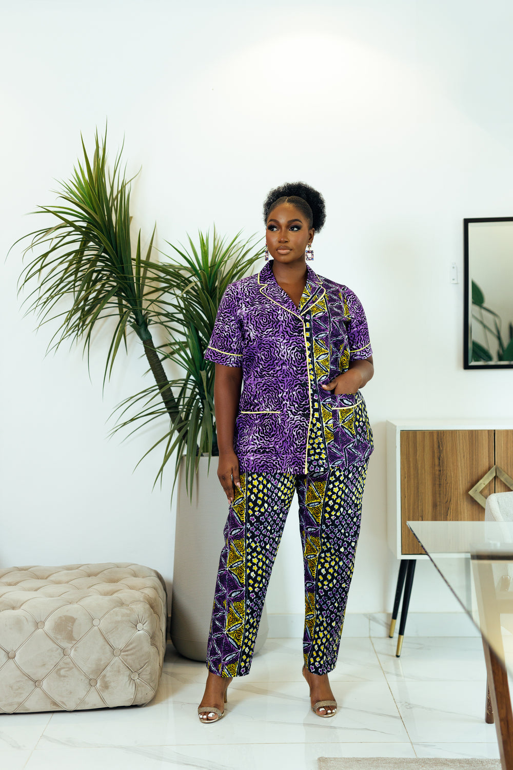 Abeni African Print Pants Set