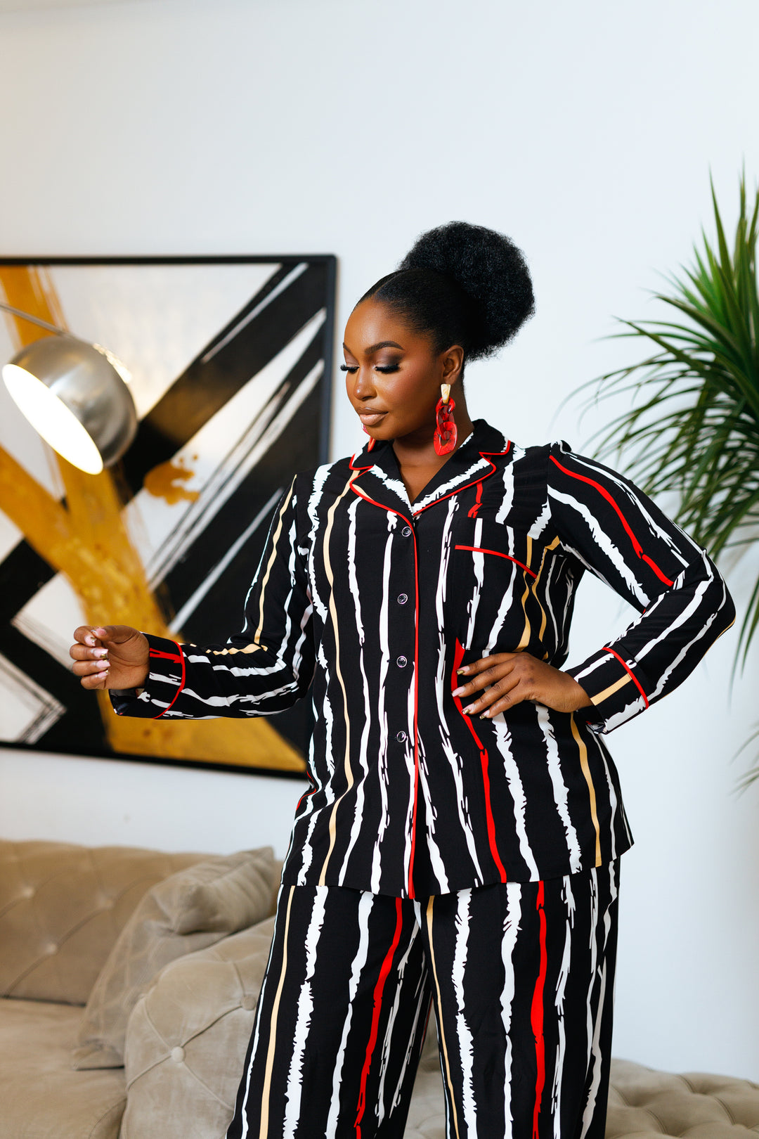 Ashanti African print Shirt Set