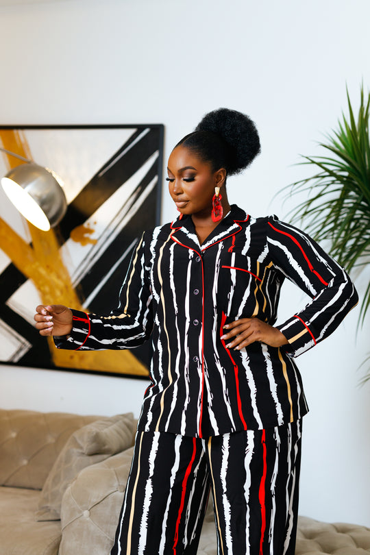 Ashanti African print Shirt Set