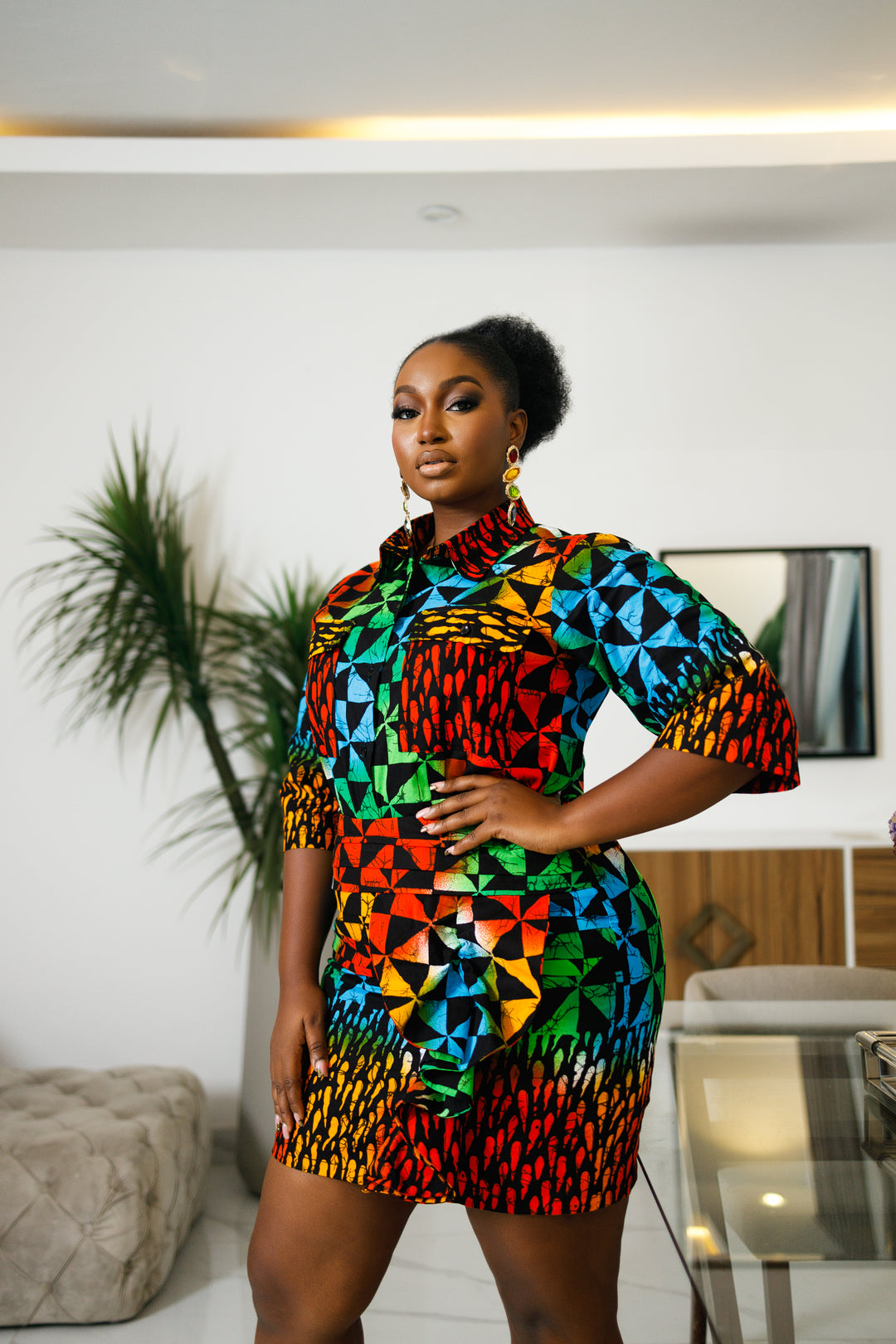 Zola African Print Skirt Set