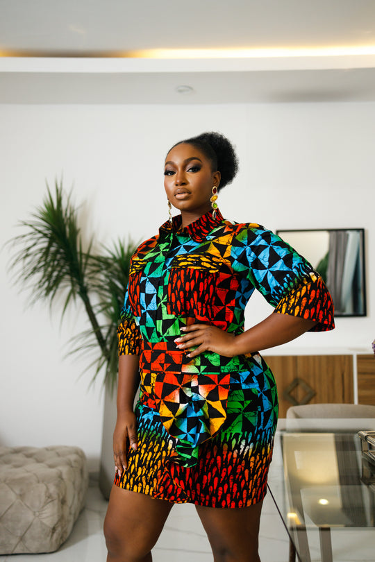 Zola African Print Skirt Set