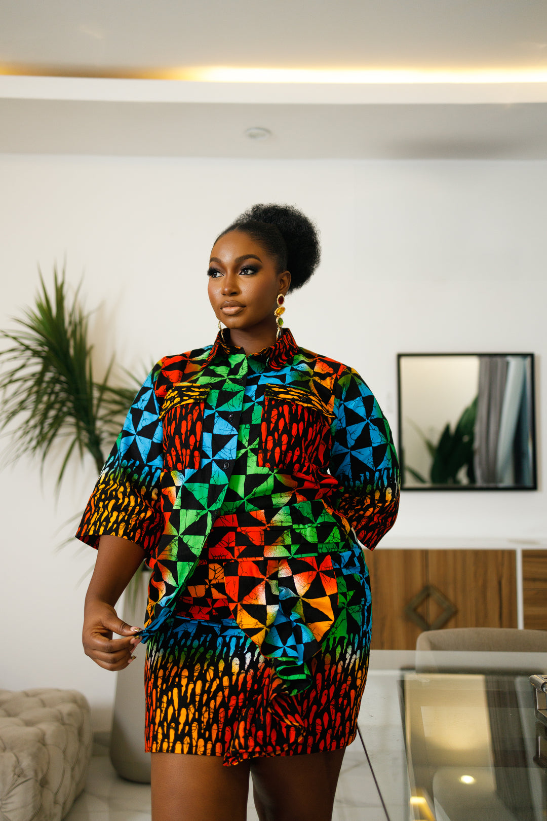 Zola African print skirt set