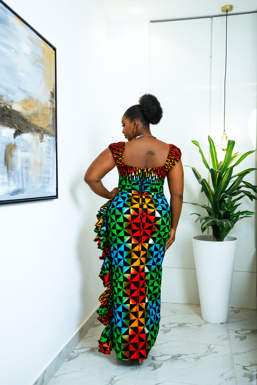 Aniyah African Print Maxi Dress