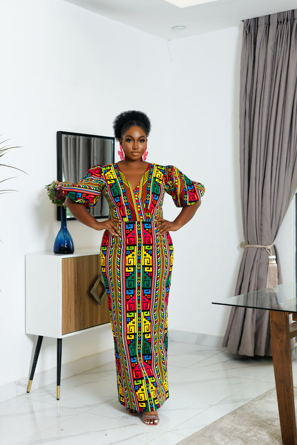 Emotu African Print Maxi Dress