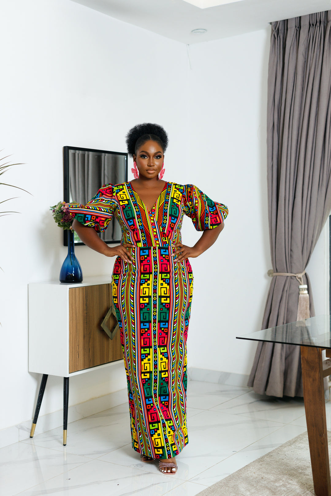 Emotu African Print Maxi Dress