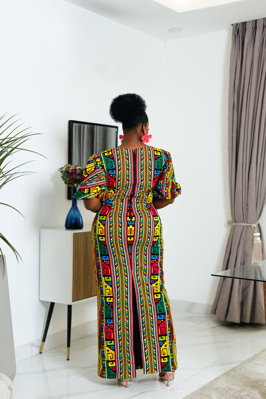 Emotu African Print Maxi Dress