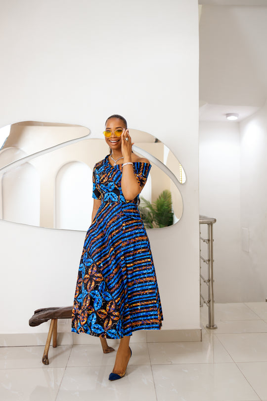 Achebe African Print Dress
