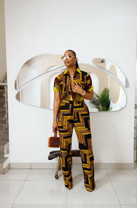 Morayo African Print Pants Set