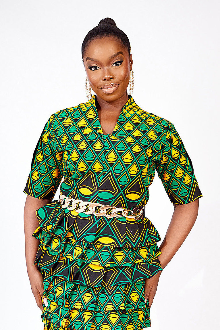 African print Midi dress