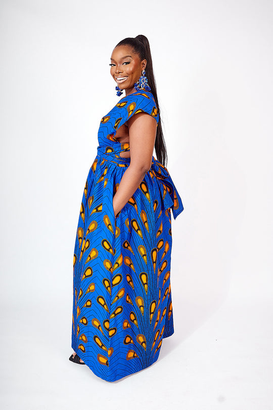 african print maxi infinity dress