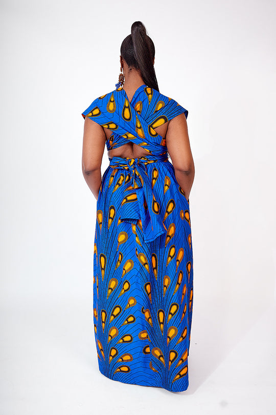 african print maxi infinity dress