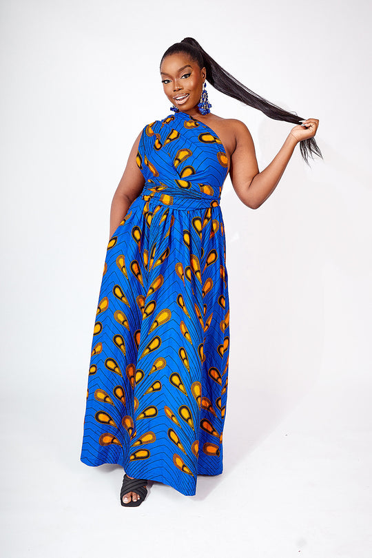 african print maxi infinity dress