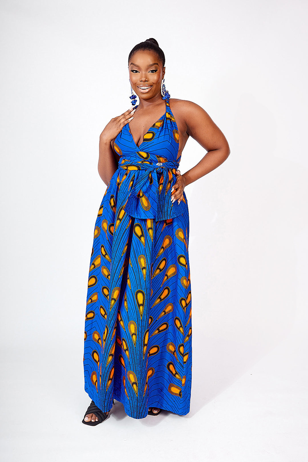 african print maxi infinity dress