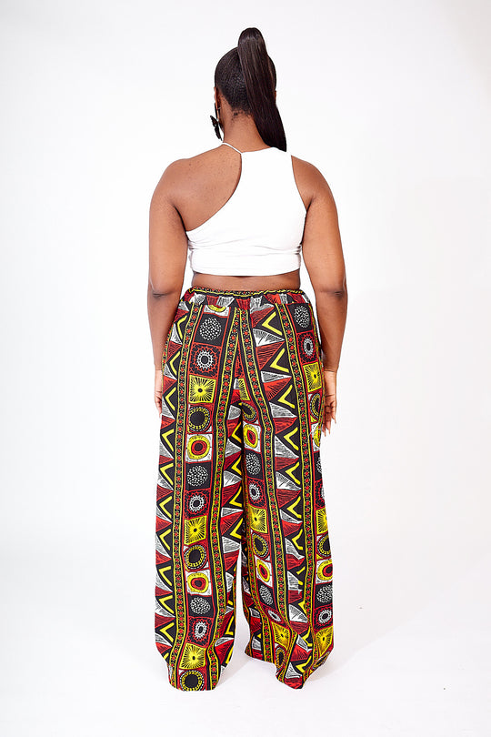 AFRICAN PRINT TOPE WIDE LEG PANTS