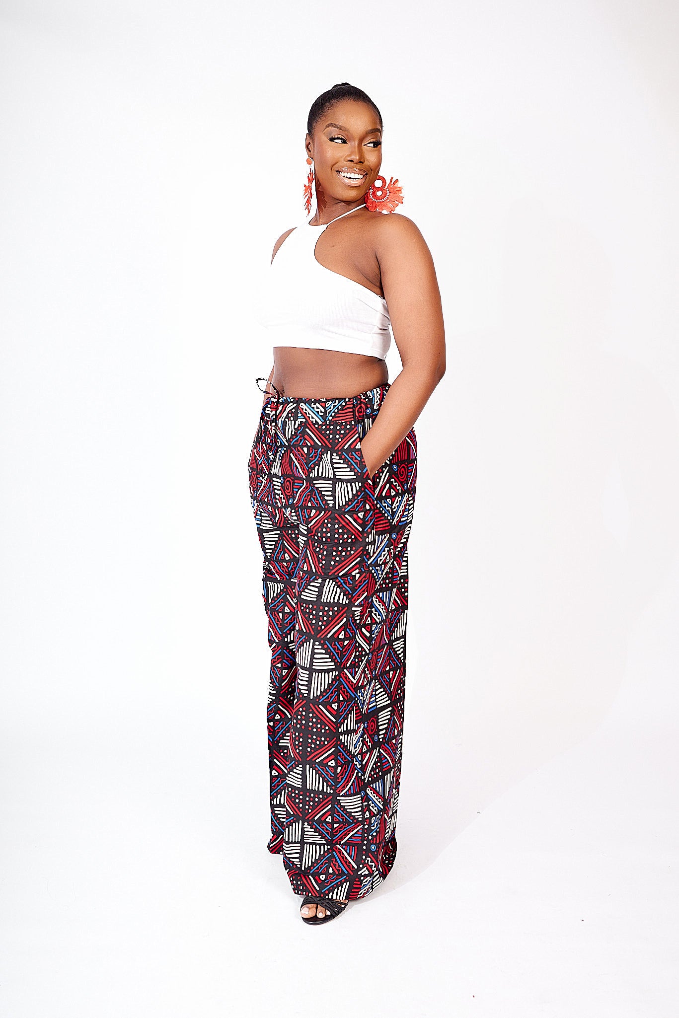 African print pants plus hot sale size