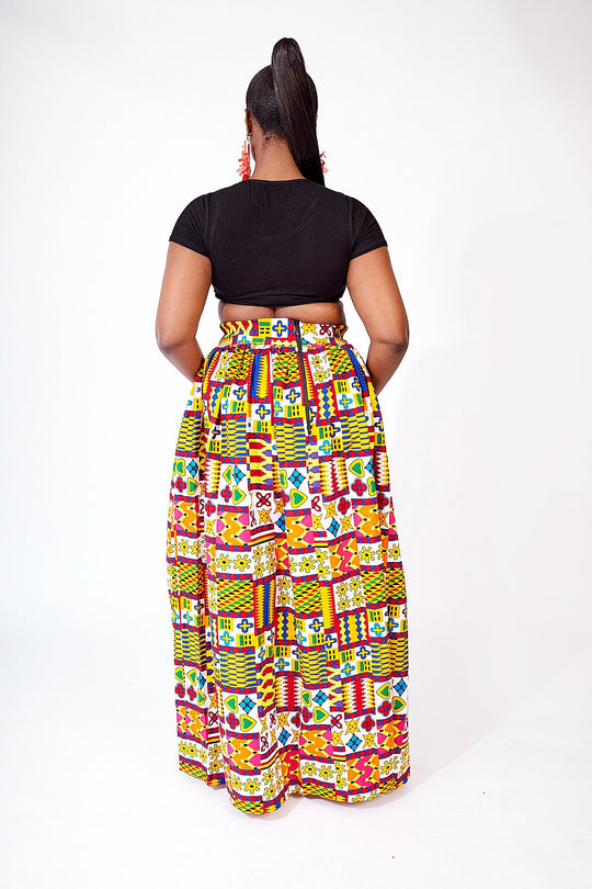 SALE TELE AFRICAN PRINT MAXI SKIRT