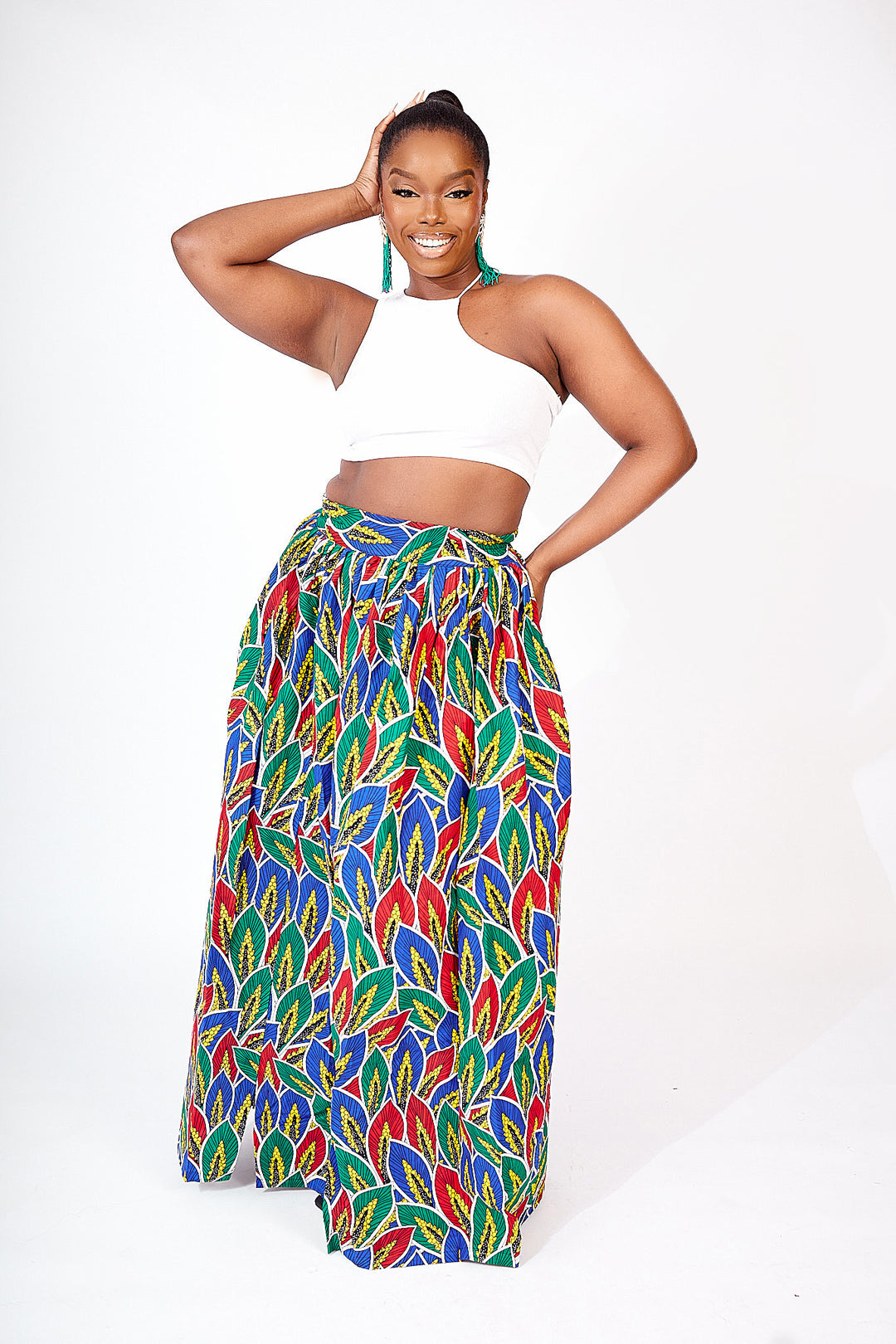 SEKI AFRICAN PRINT MAXI SKIRT