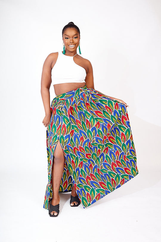 SEKI AFRICAN PRINT MAXI SKIRT