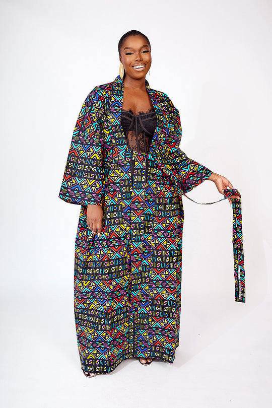 FADEKE AFRICAN PRINT KIMONO