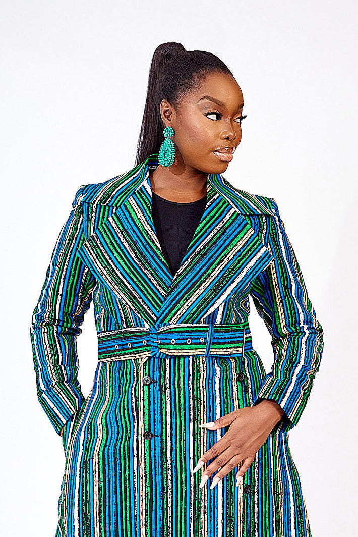 SALE AFRICAN PRINT JOLADE TRENCH JACKET