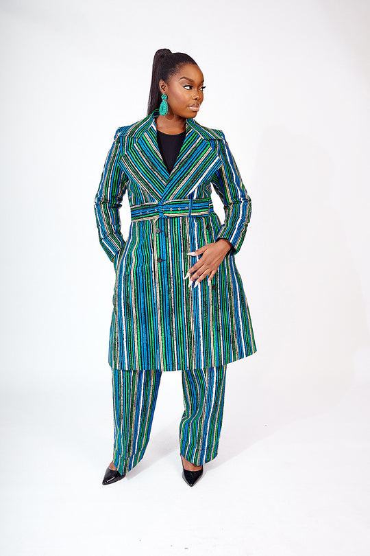 AFRICAN PRINT JOLADE TRENCH JACKET