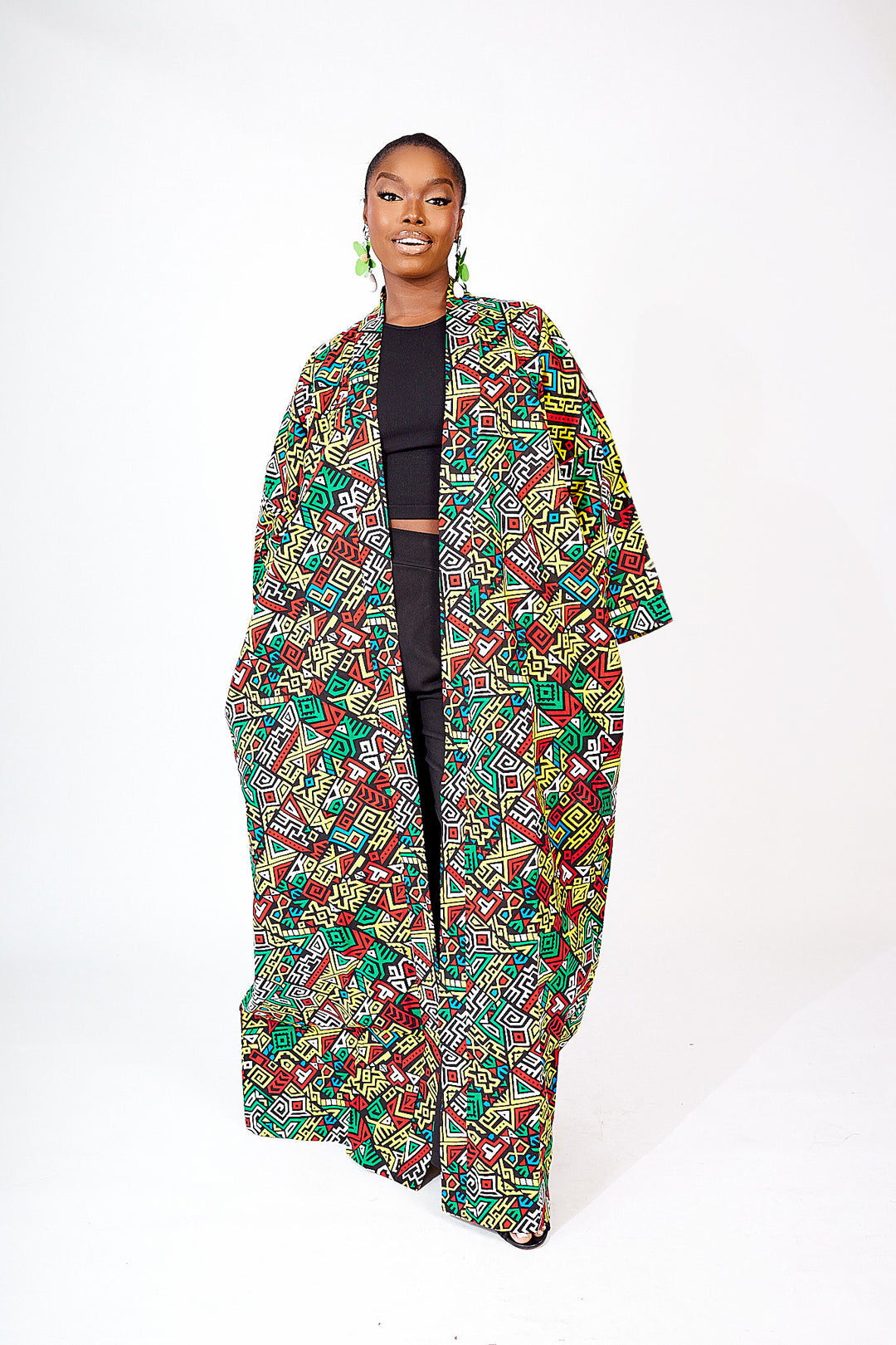 JUMOKE AFRICAN PRINT KIMONO