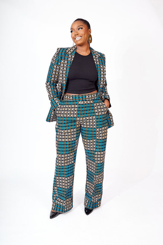 Remi African Print Blazer