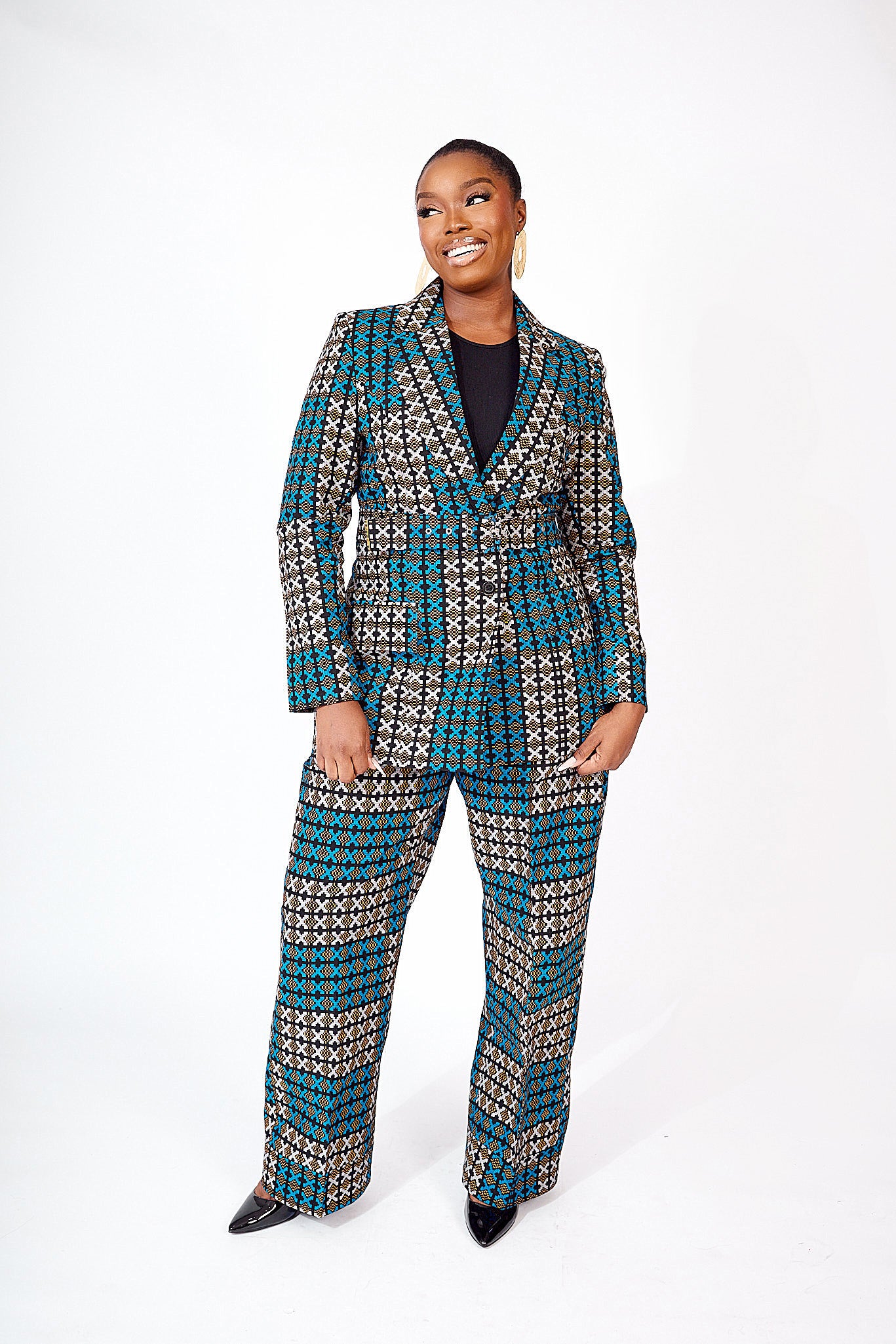 Remi African Print Blazer