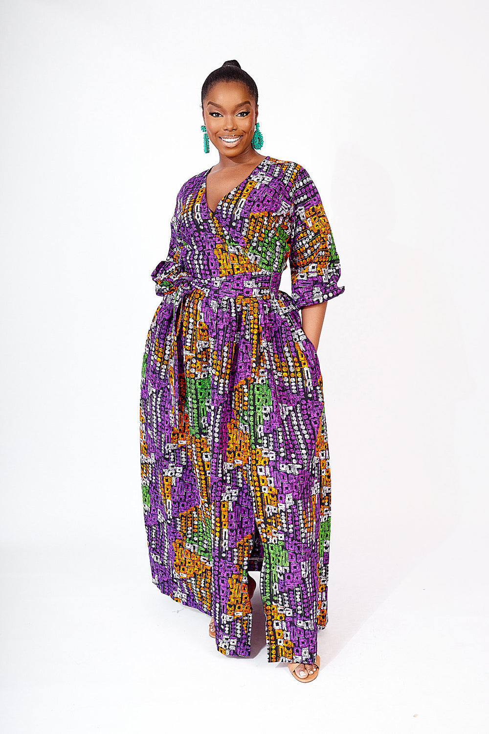 african print maxi dress