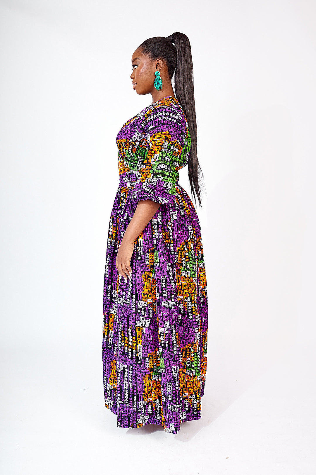 african print maxi dress