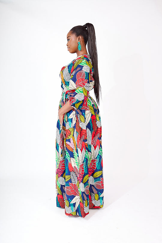 african print maxi dress