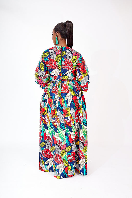 african print maxi dress