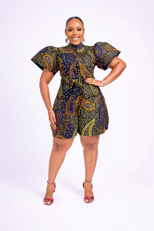 DARA AFRICAN PRINT PLAYSUIT