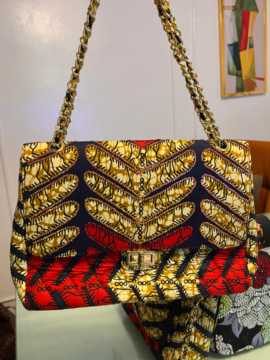 Kuku Rhinestoned Handbag