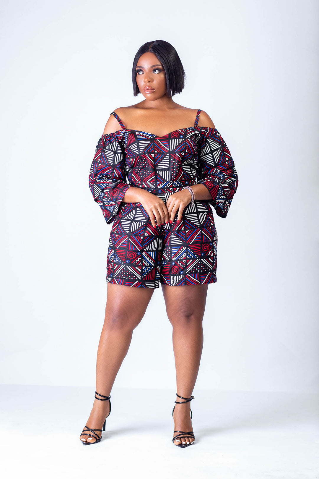 African Print Kike Playsuit