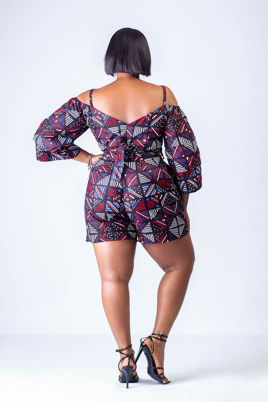 African Print Kike Playsuit