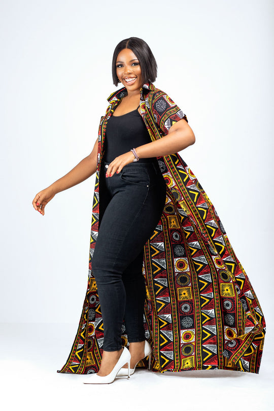African Print Osas Shirt Dress