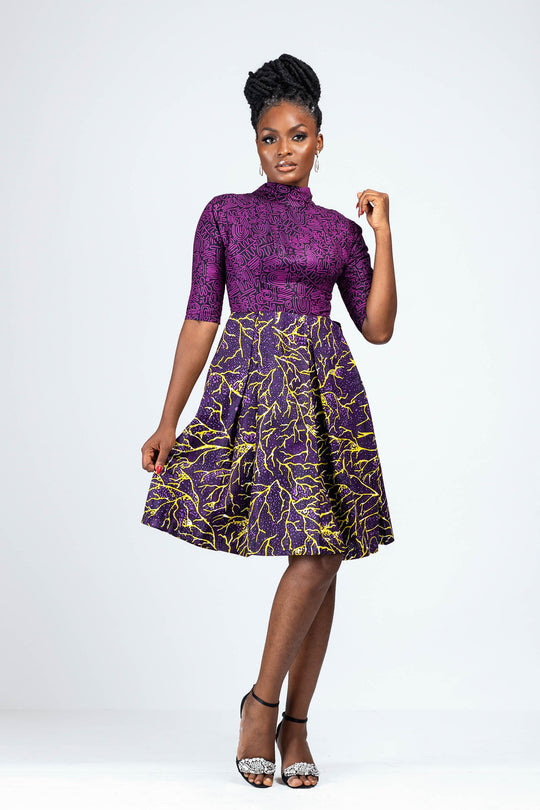 African Print Orode Midi Dress