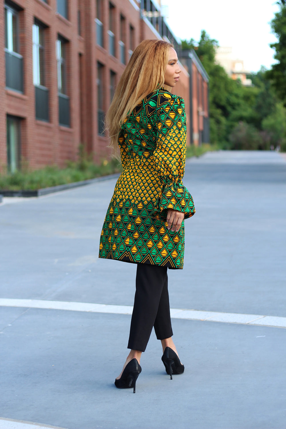 African Print Hadiza Midi Dress