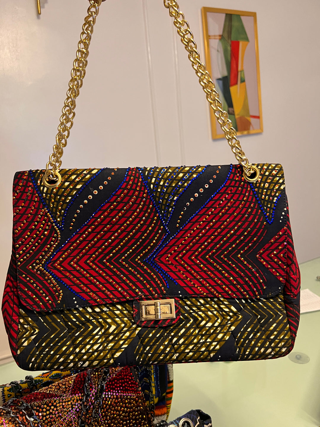 SHEWA Rhinestoned Handbag