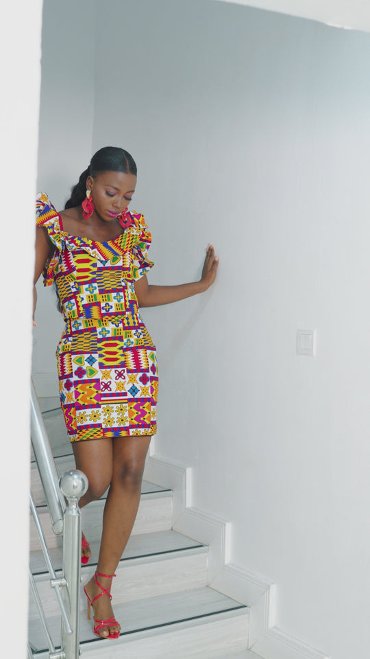 Fatima African Print Crop Top