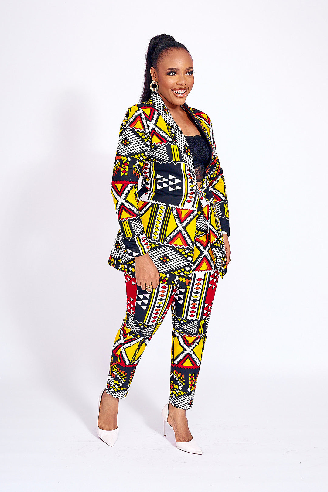 African Print Amaka Blazer