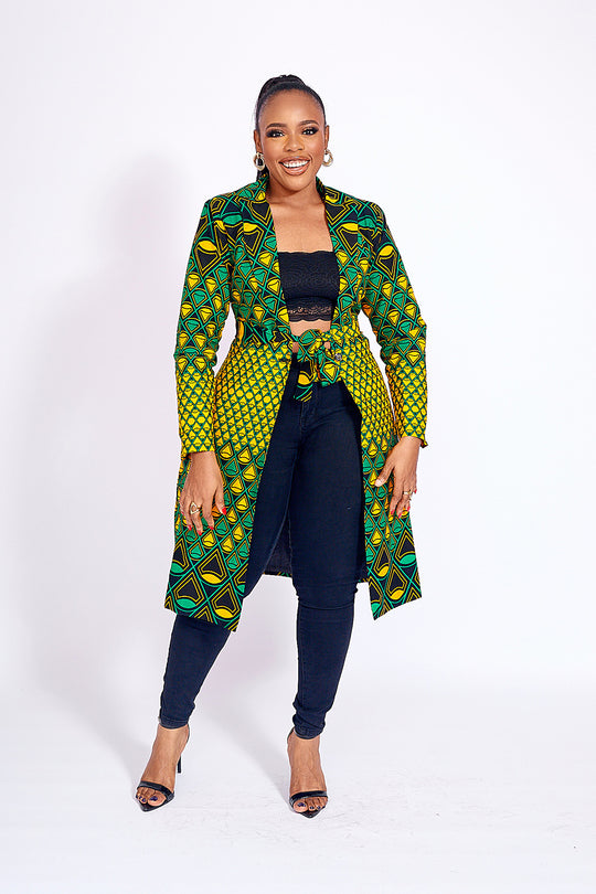 african print blazer