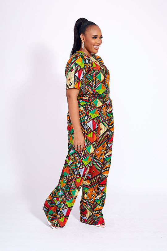 African Print Hadiza Pants (Yellow)