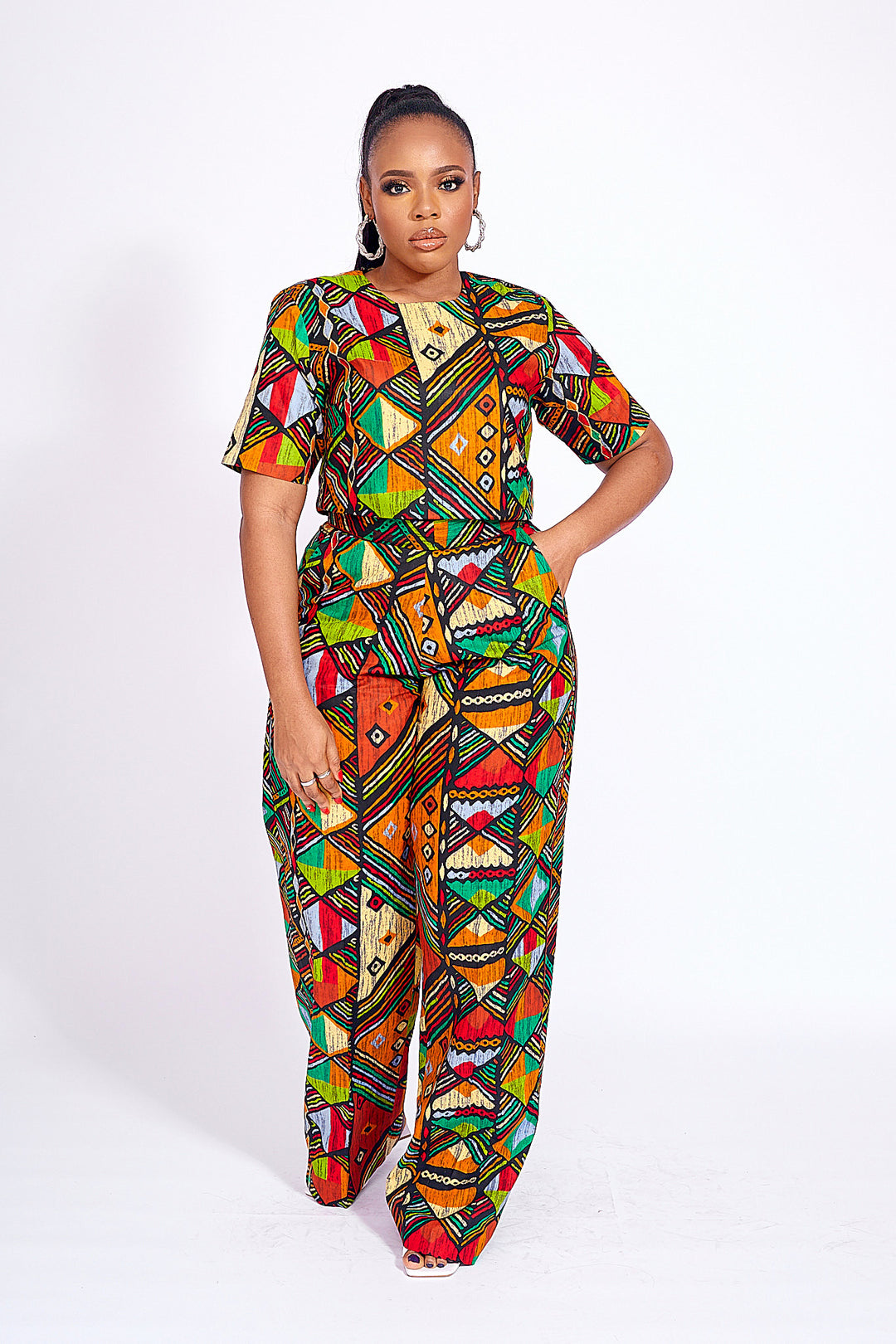 African Print Hadiza Pants (Yellow)