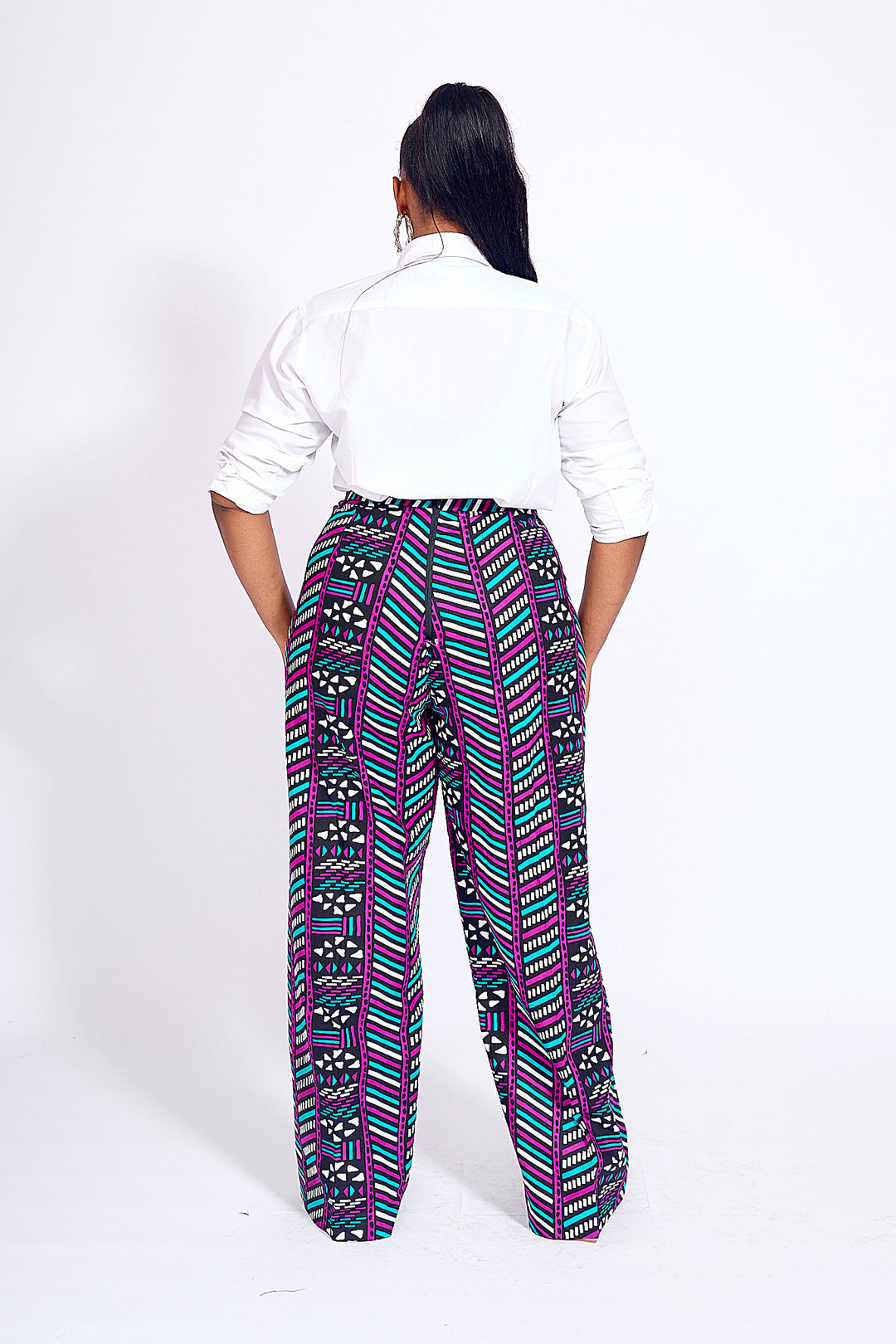 African Print Hasana Wide Leg Pants