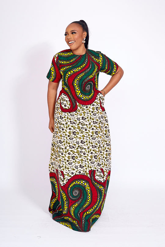 African Print Sade Maxi Dress