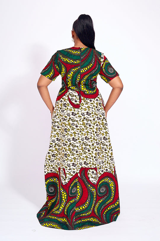 VESTIDO MAXI SADE ESTAMPADO AFRICANO