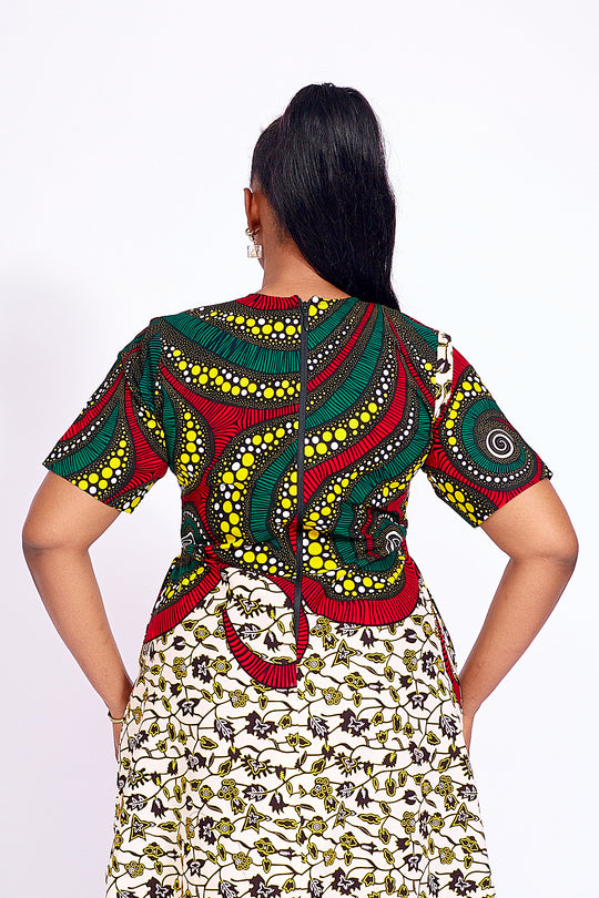 SADE AFRICAN PRINT MAXI DRESS